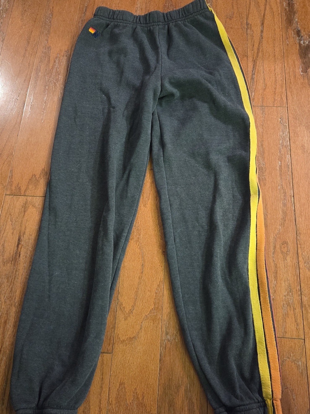 Aviator Nation Charcoal Stripe Sweatpants Kids Size 12